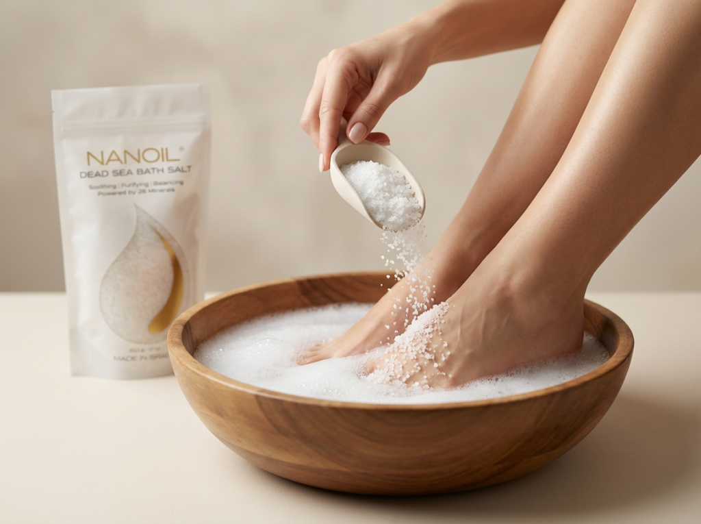 bain de pieds gros sel bienfaits nanoil